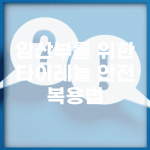 임산부를 위한 타이레놀 안전 복용법