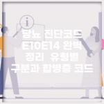 당뇨 진단코드 E10~E14 완벽 정리 | 유형별 구분과 합병증 코드