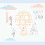 125cc 스쿠터 중고 구매 시 주의할 점 | 스즈키 넥스와 보이져125 비교