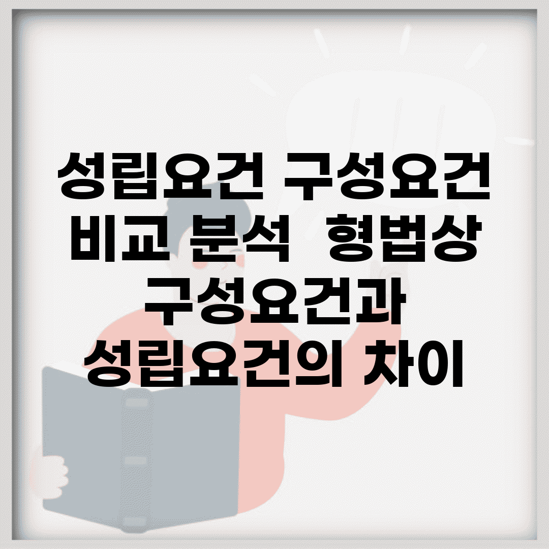 성립요건 구성요건 비교 분석 | 형법상 구성요건과 성립요건의 차이