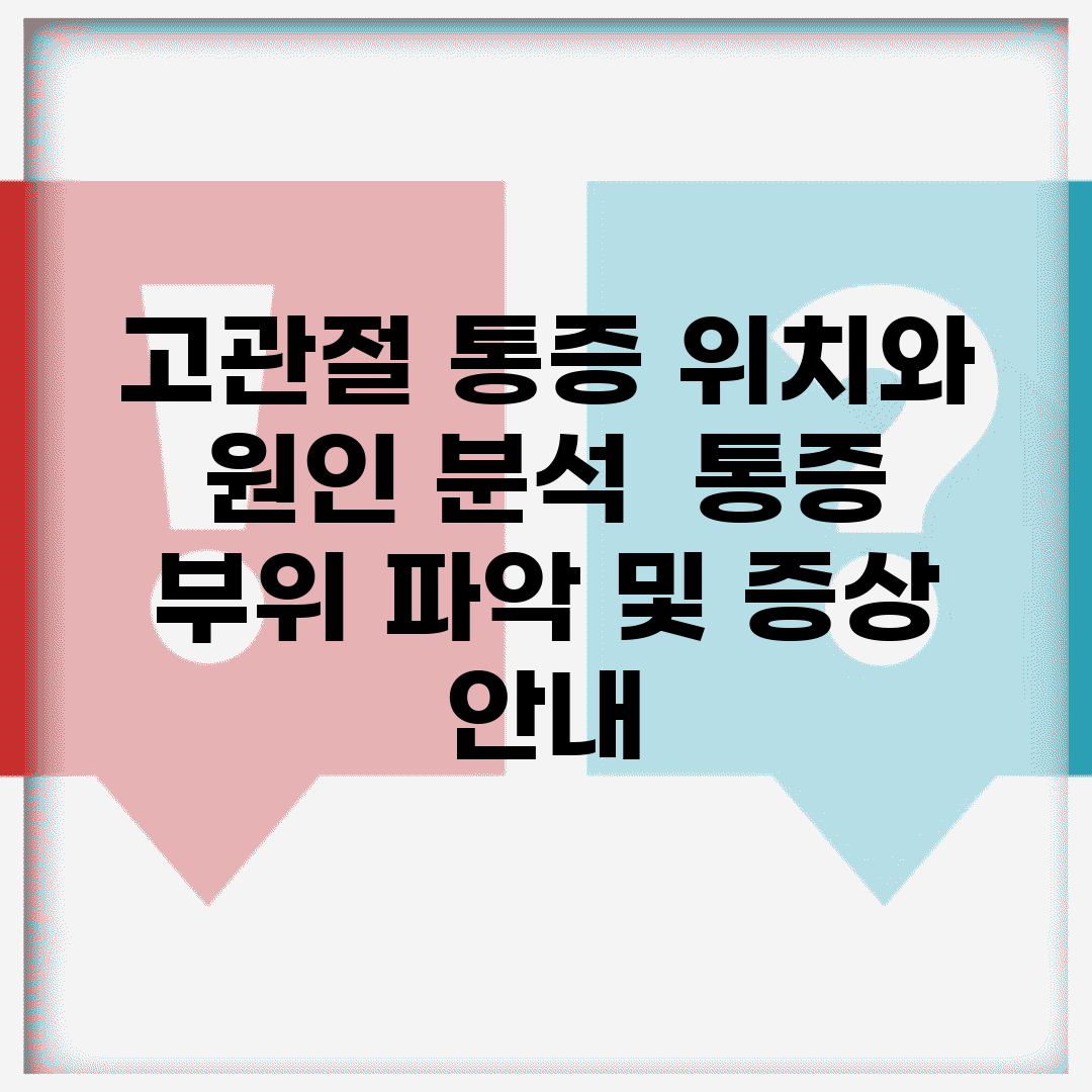 고관절 통증 위치와 원인 분석 | 통증 부위 파악 및 증상 안내