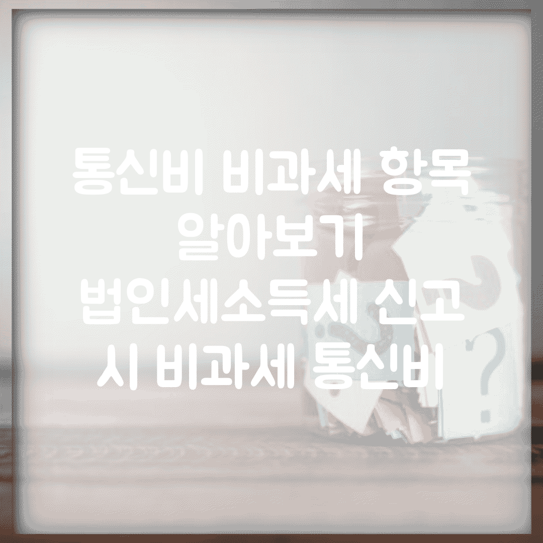 통신비 비과세 항목 알아보기 | 법인세/소득세 신고 시 비과세 통신비