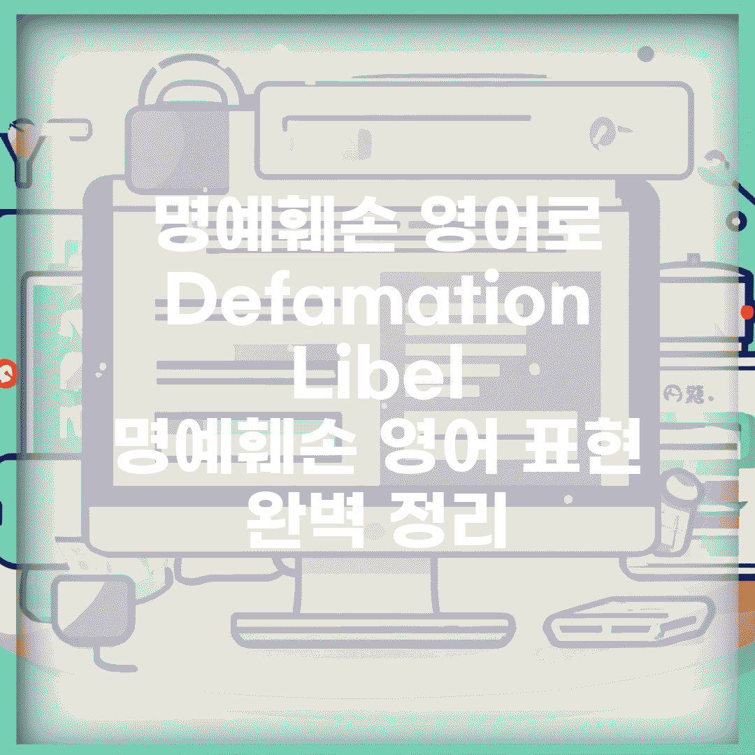 명예훼손 영어로 Defamation Libel | 명예훼손 영어 표현 완벽 정리