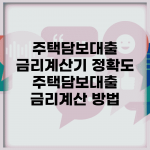 주택담보대출 금리계산기 정확도 | 주택담보대출 금리계산 방법
