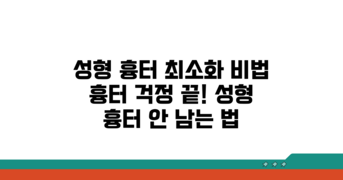 성형 흉터 안 남는 법