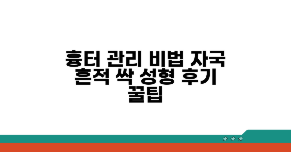성형 자국 흔적 관리 노하우