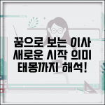 이사 준비 꿈해몽 의미 | 이사 준비하는 꿈 | 이사 가는 꿈 해석 | 이사 관련 태몽