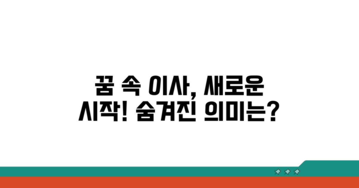 이사 준비 꿈해몽 의미 파헤치기
