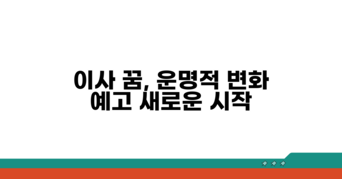 이사 가는 꿈의 상징성 알아보기