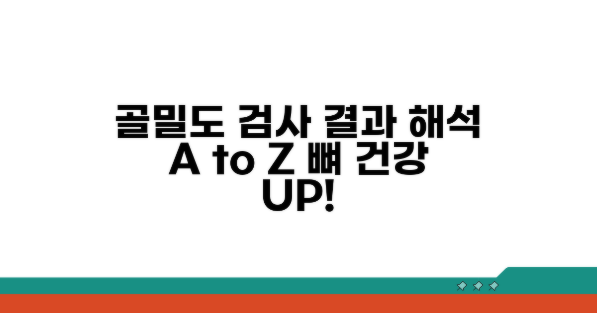 골밀도 검사 결과 해석 가이드