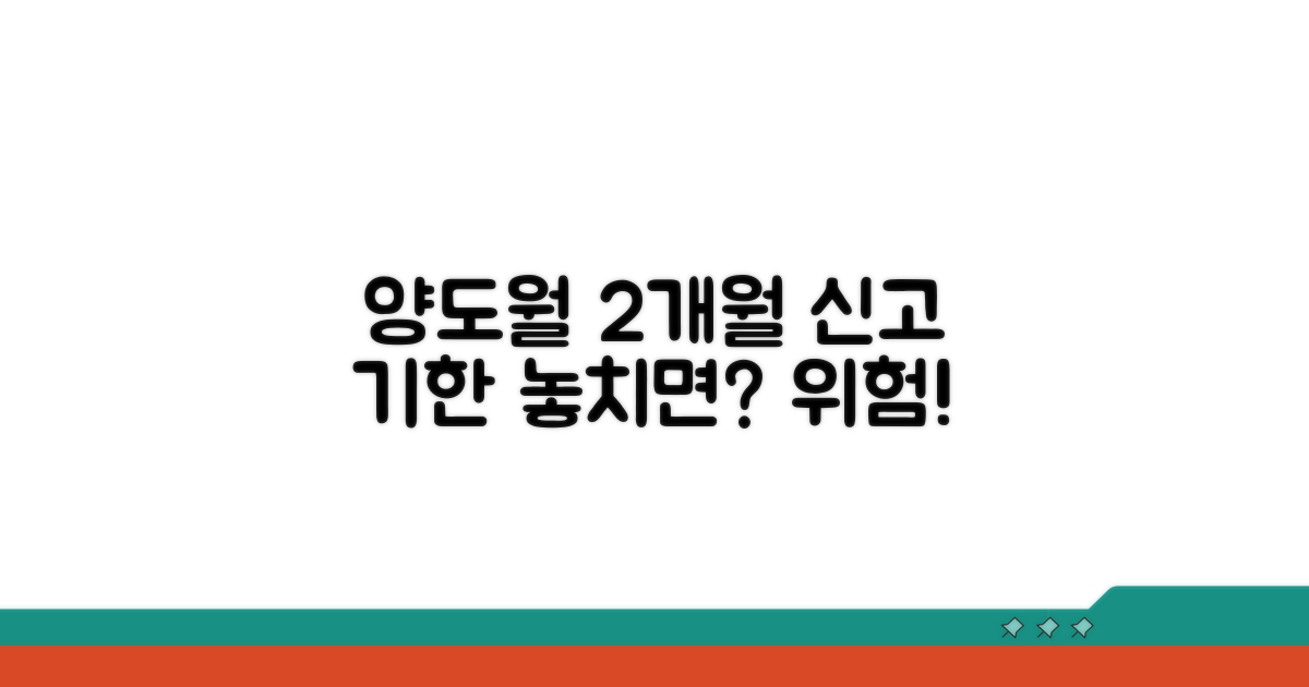 양도월 2개월 신고 기한
