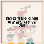 강아지 귀청소 얼마나 자주 해야 하나요 | 강아지귀청소 | 외이염예방 | 관리
