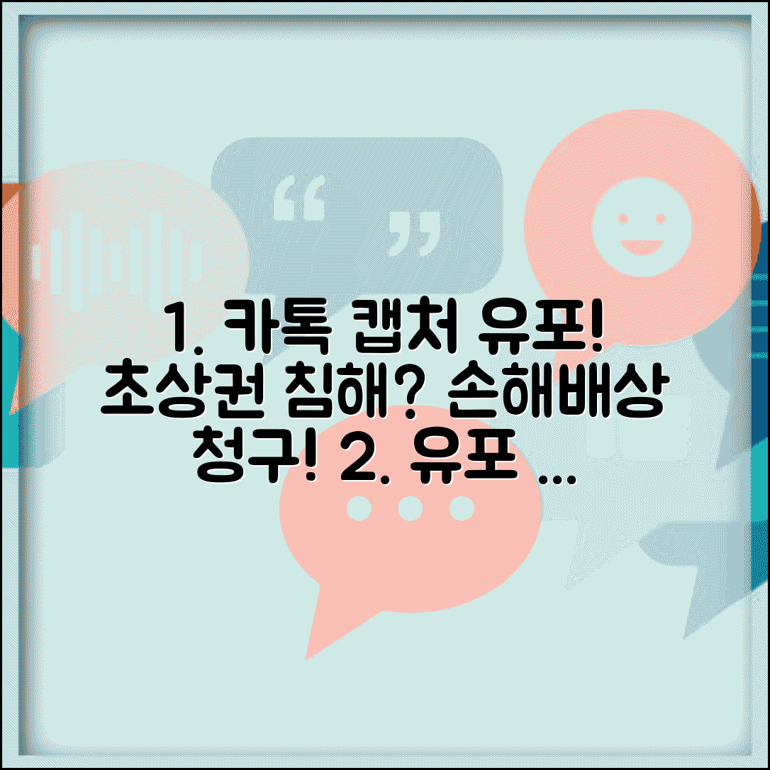 카카오톡 대화 캡처해서 유포당할때 | 초상권 침해와 손배청구
