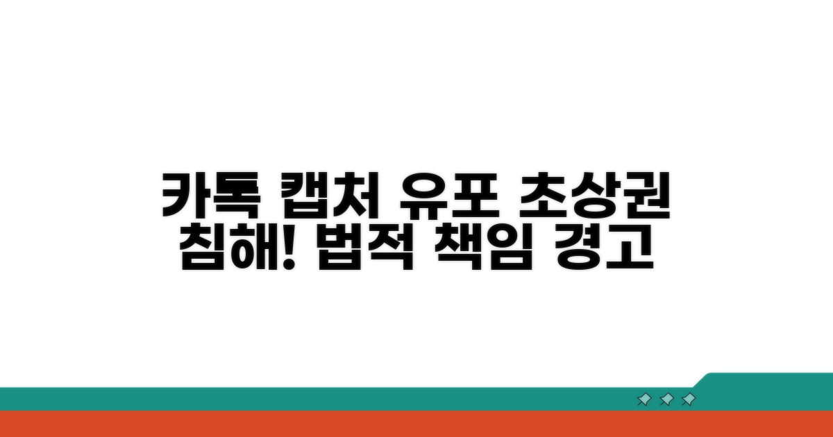 카카오톡 대화 캡처 유포 시 초상권 침해
