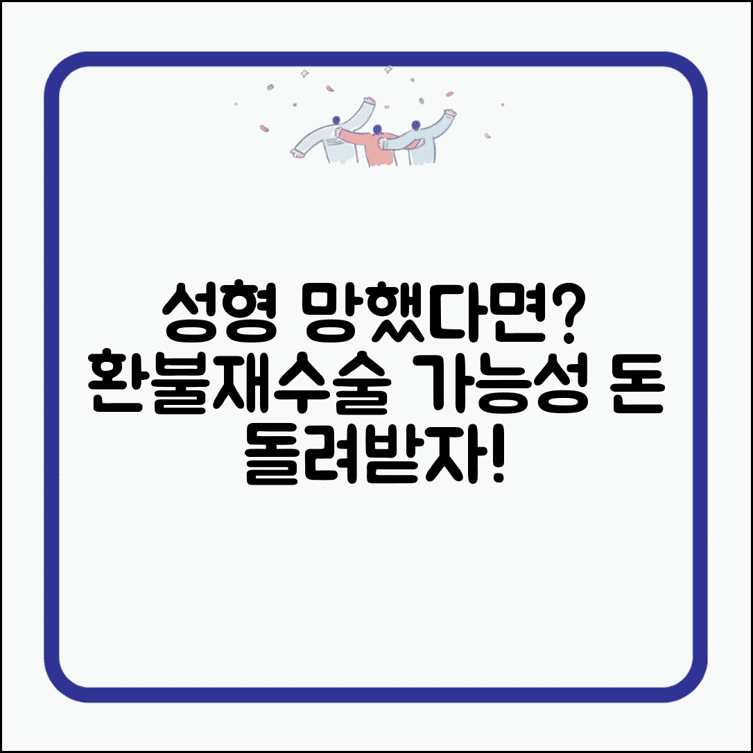성형 망했는데 돈 돌려받을 수 있나요 | 성형 실패 | 환불 | 재수술