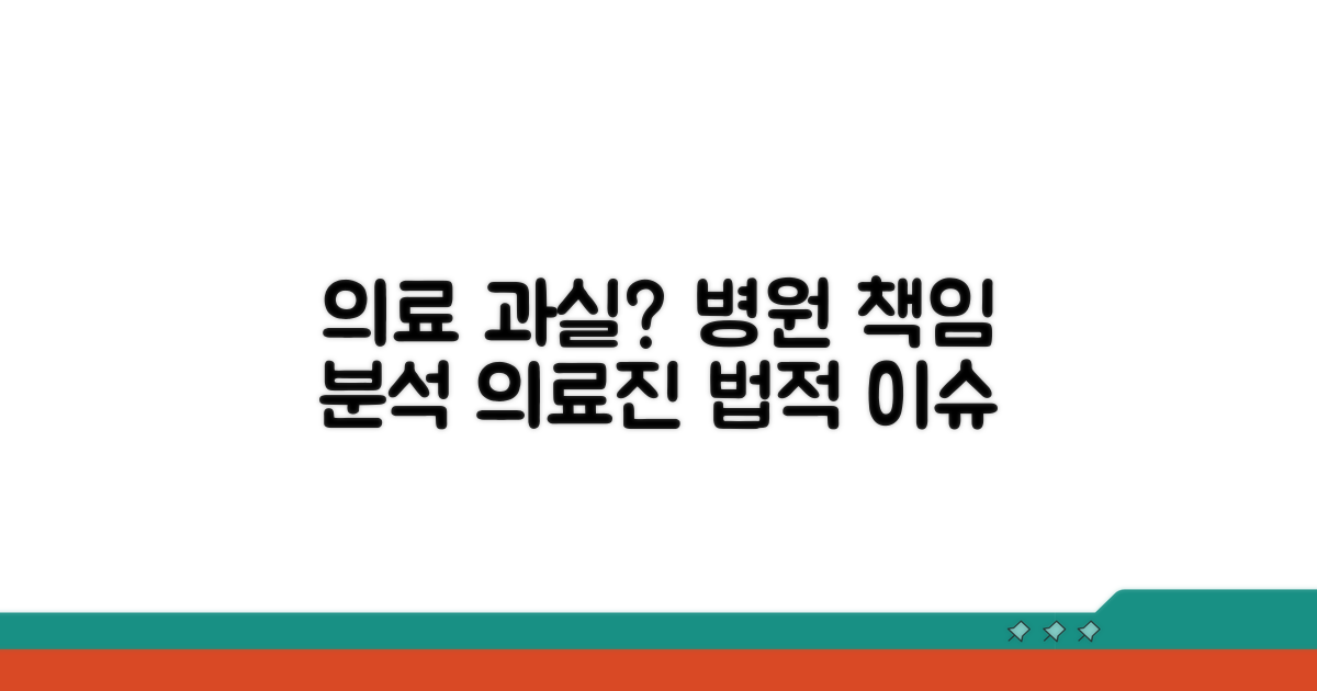 병원과 의료진 법적 책임 분석