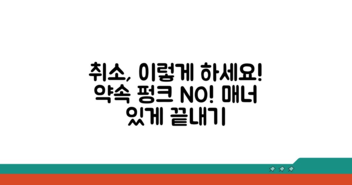 약속 취소, 이렇게 하세요