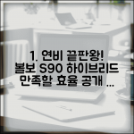 볼보 S90 하이브리드 연비 | 볼보 S90 하이브리드 연료효율 완벽정리