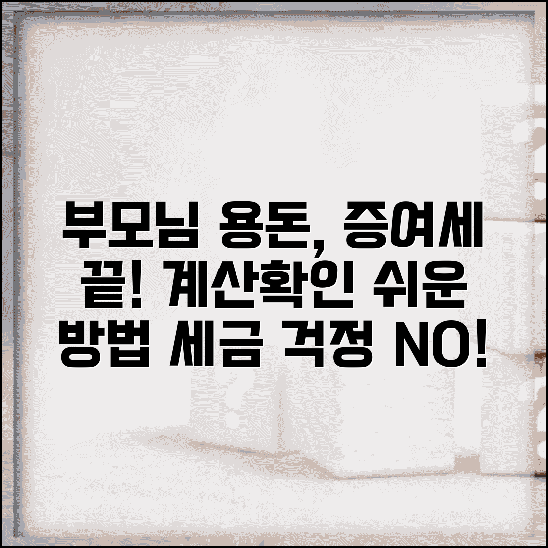 부모님께 용돈 드릴 때 증여세 걱정 해소 | 증여세 계산 방법과 확인 방법