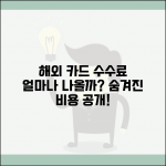 해외에서 카드 긁으면 수수료 얼마나 나와요 | 해외결제 수수료 | 환전 | 비용