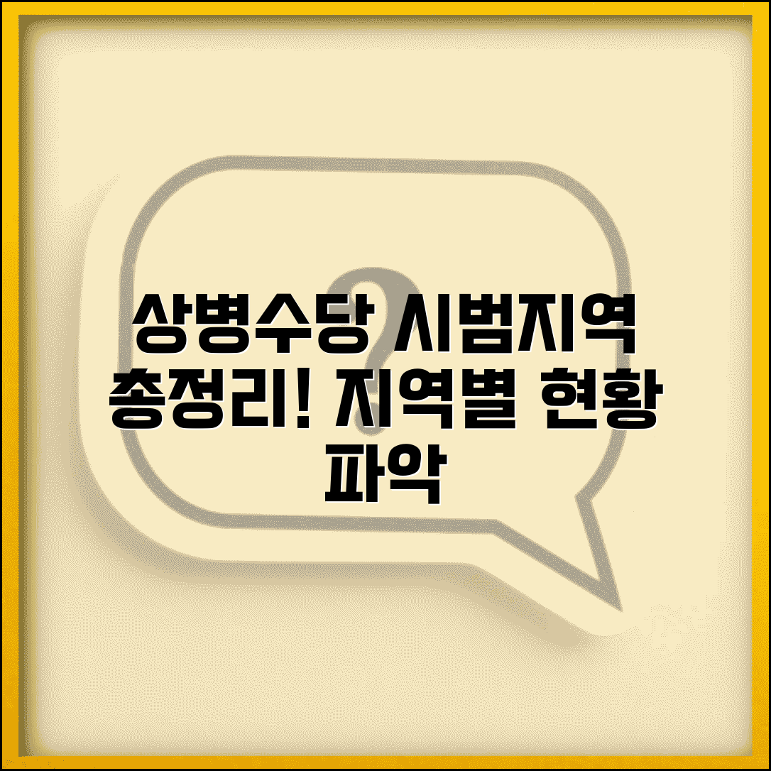 상병수당 시범지역 총정리 | 상병수당 제도 지역 현황