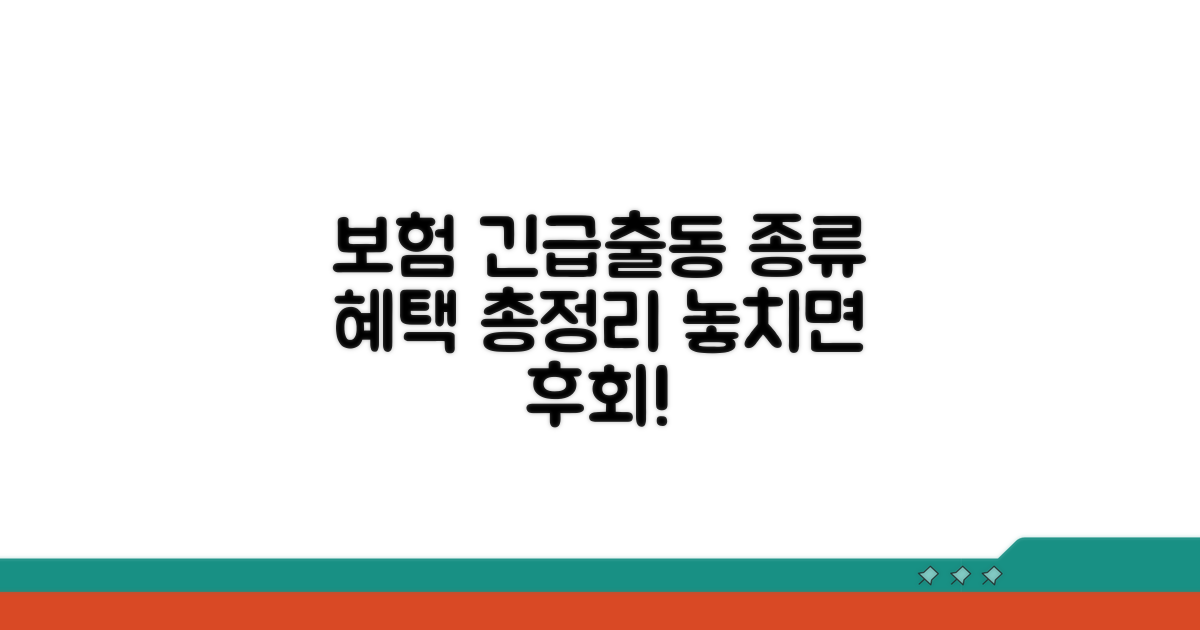 보험사 긴급출동 서비스 종류와 혜택