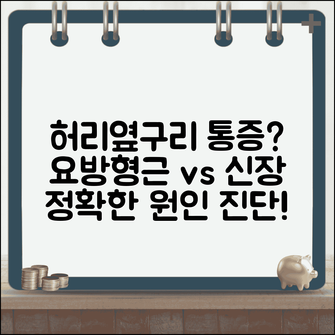 허리 옆구리 통증 | 요방형근 통증 | 신장 vs 근육 통증 구분