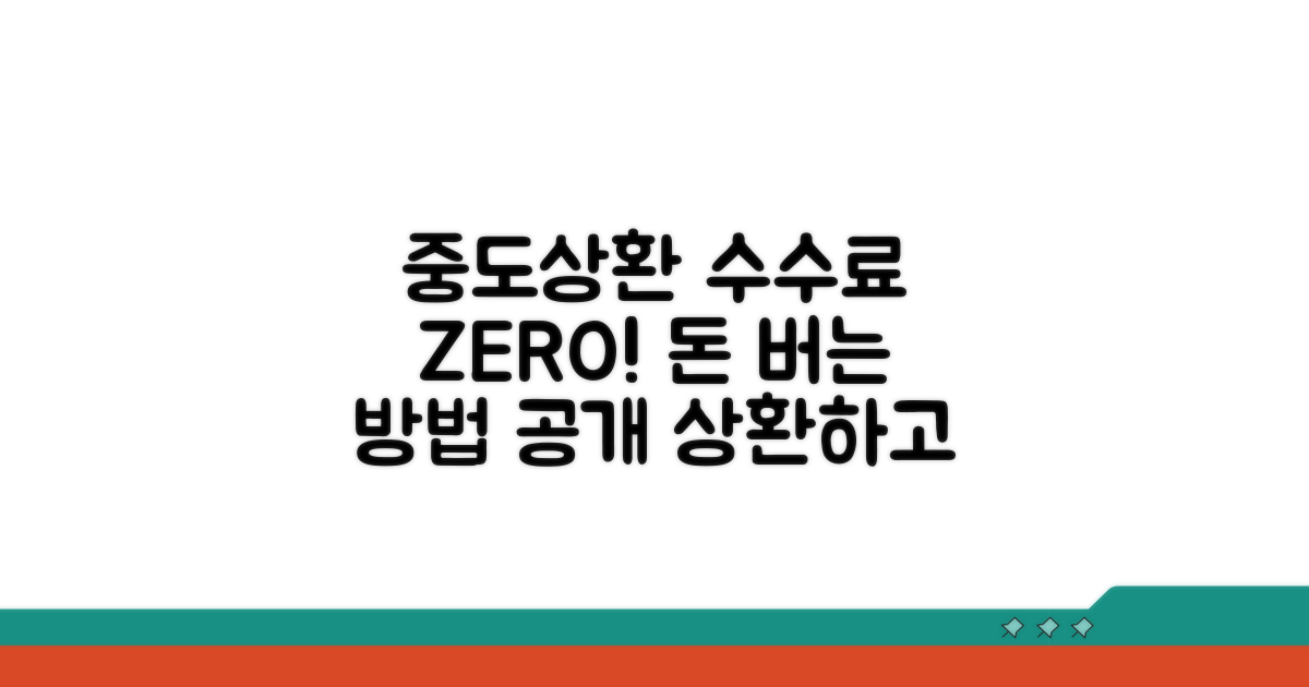 중도상환 수수료와 절약 효과 분석