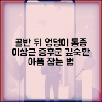 골반 뒤쪽 통증 | 이상근 통증 | 엉덩이 깊숙한 곳 아픔