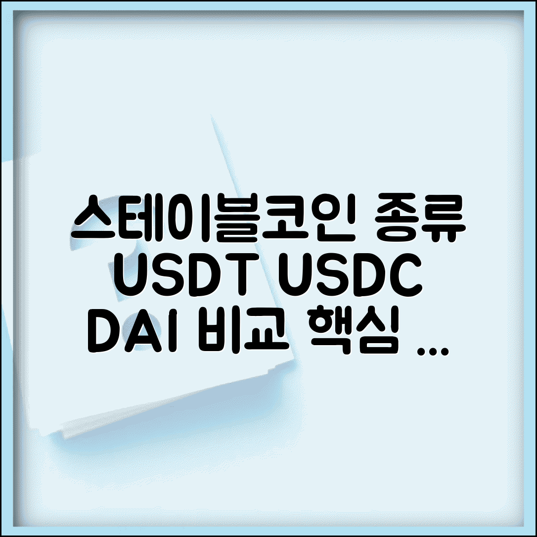 스테이블코인 종류 | USDT USDC DAI | 주요 스테이블코인 비교