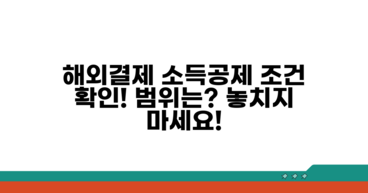 해외 결제, 소득공제 조건과 범위