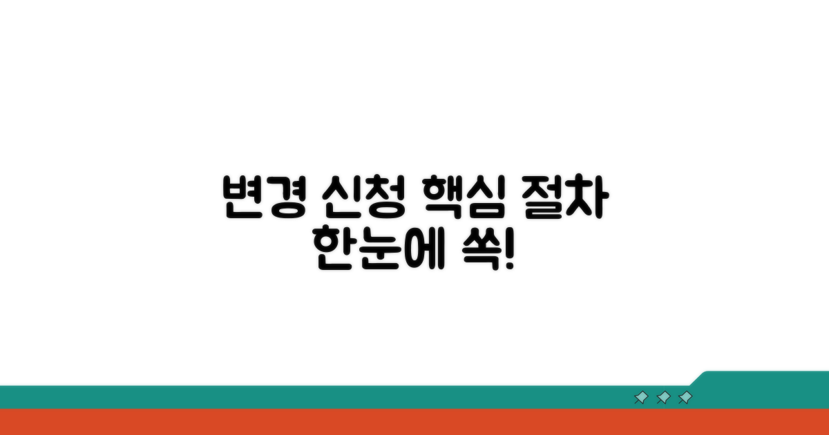 변경 신청 절차 한눈에 보기