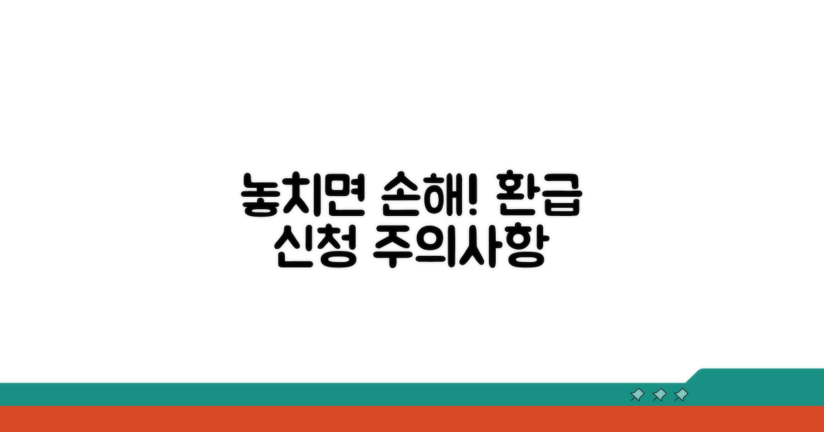 놓치면 손해! 환급 신청 주의사항