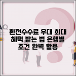 환전수수료우대 최대 혜택 받기 | 은행별 환전 우대 조건 완벽 활용법