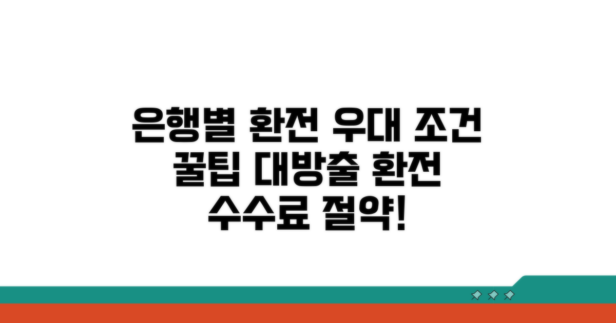은행별 환전 우대 조건 비교