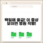 백일해 증상 응급 상황 판단 | 병원 즉시 방문이 필요한 위험 신호