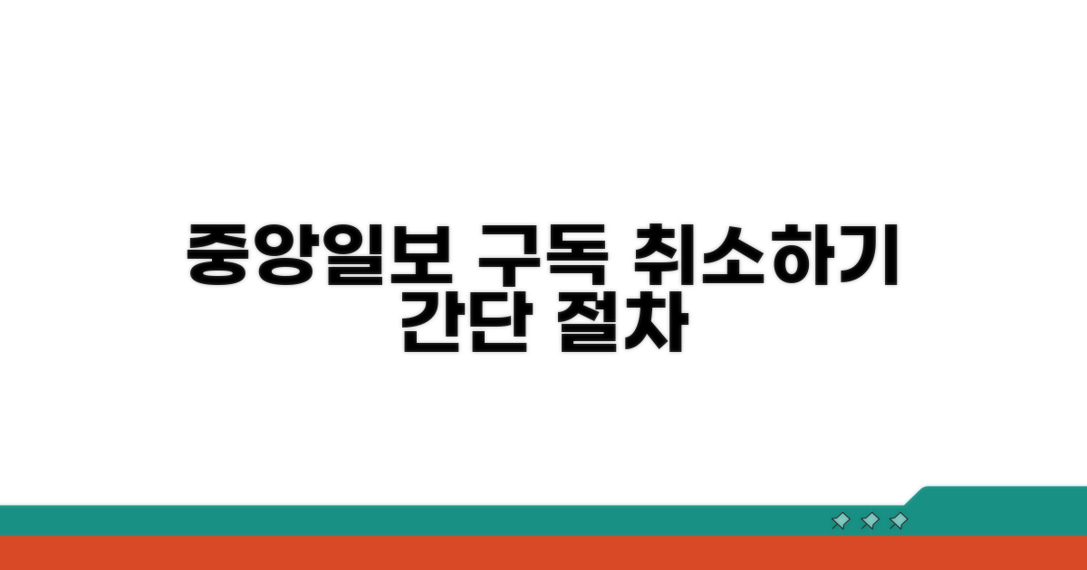 중앙일보 구독 해지 절차