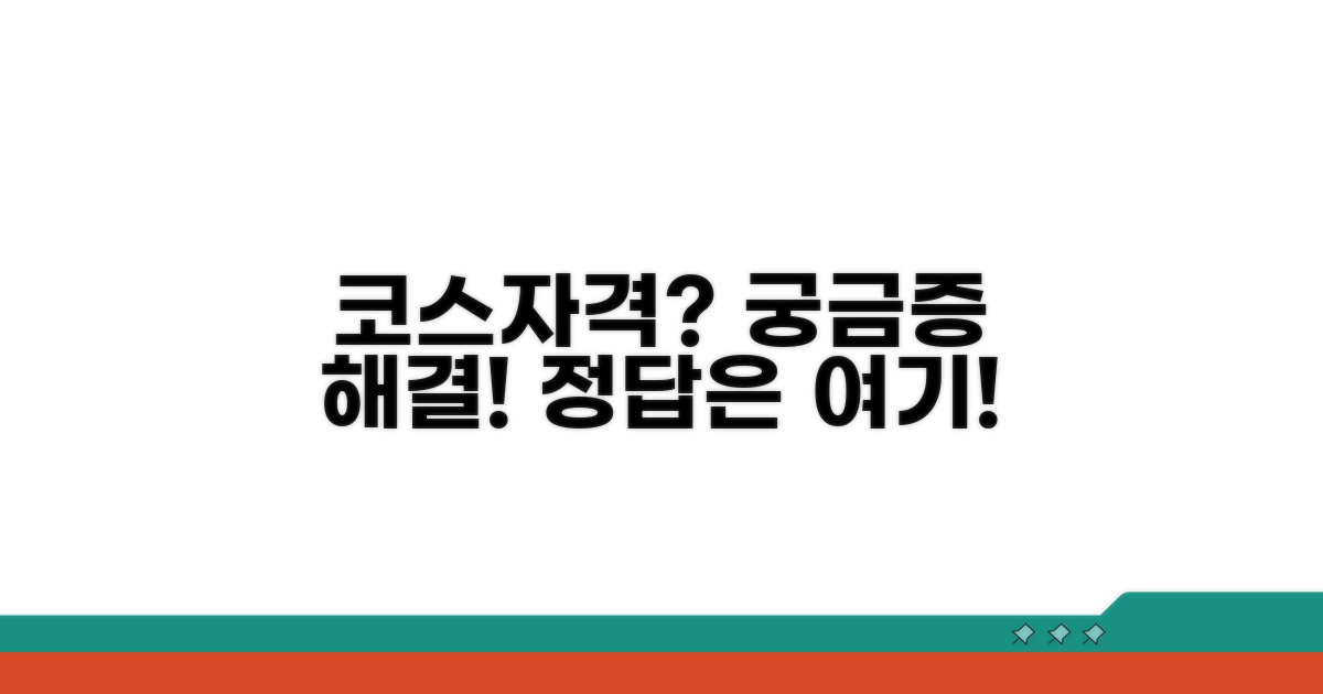 코스 및 참가 자격 상세 분석