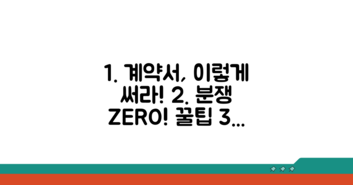 분쟁 막는 계약서 작성 꿀팁