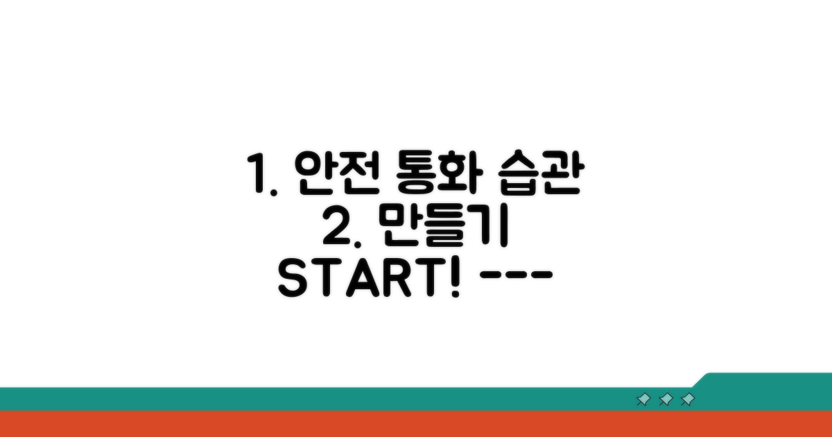 안전한 통화 습관 만들기