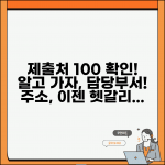 제출처 뜻과 확인방법 | 서류 제출처 주소와 담당부서 확인