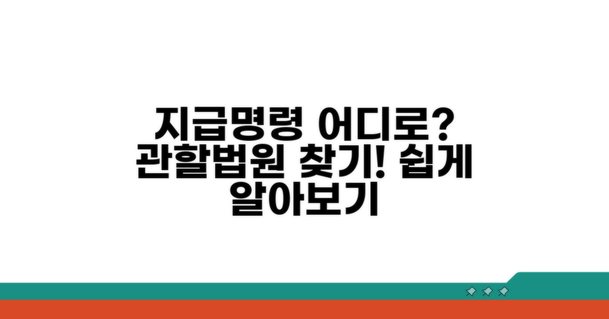 지급명령 관할법원, 어디로 가야 할까?