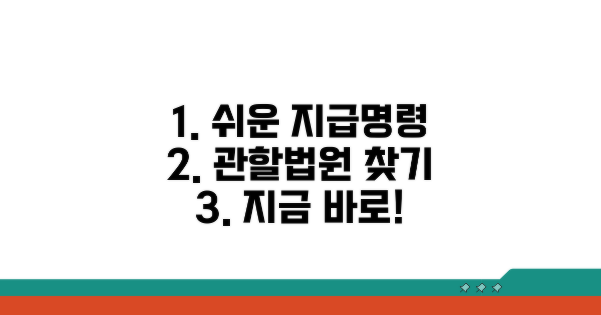 지급명령 신청, 관할법원 찾는 방법