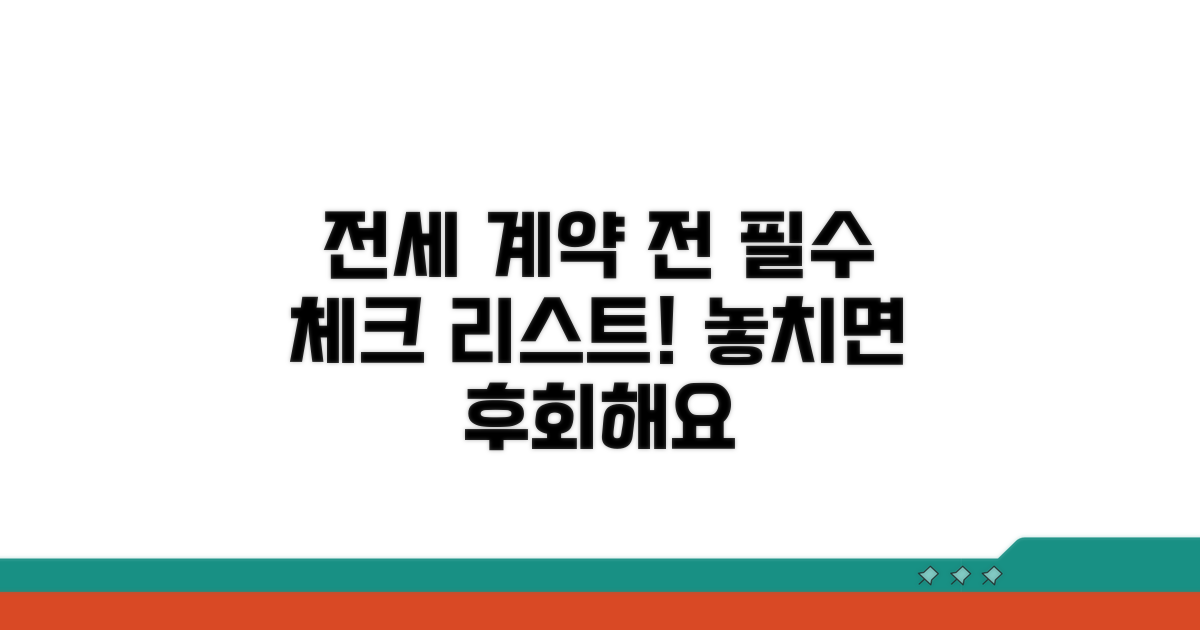 전세 계약 전 필수 확인 사항