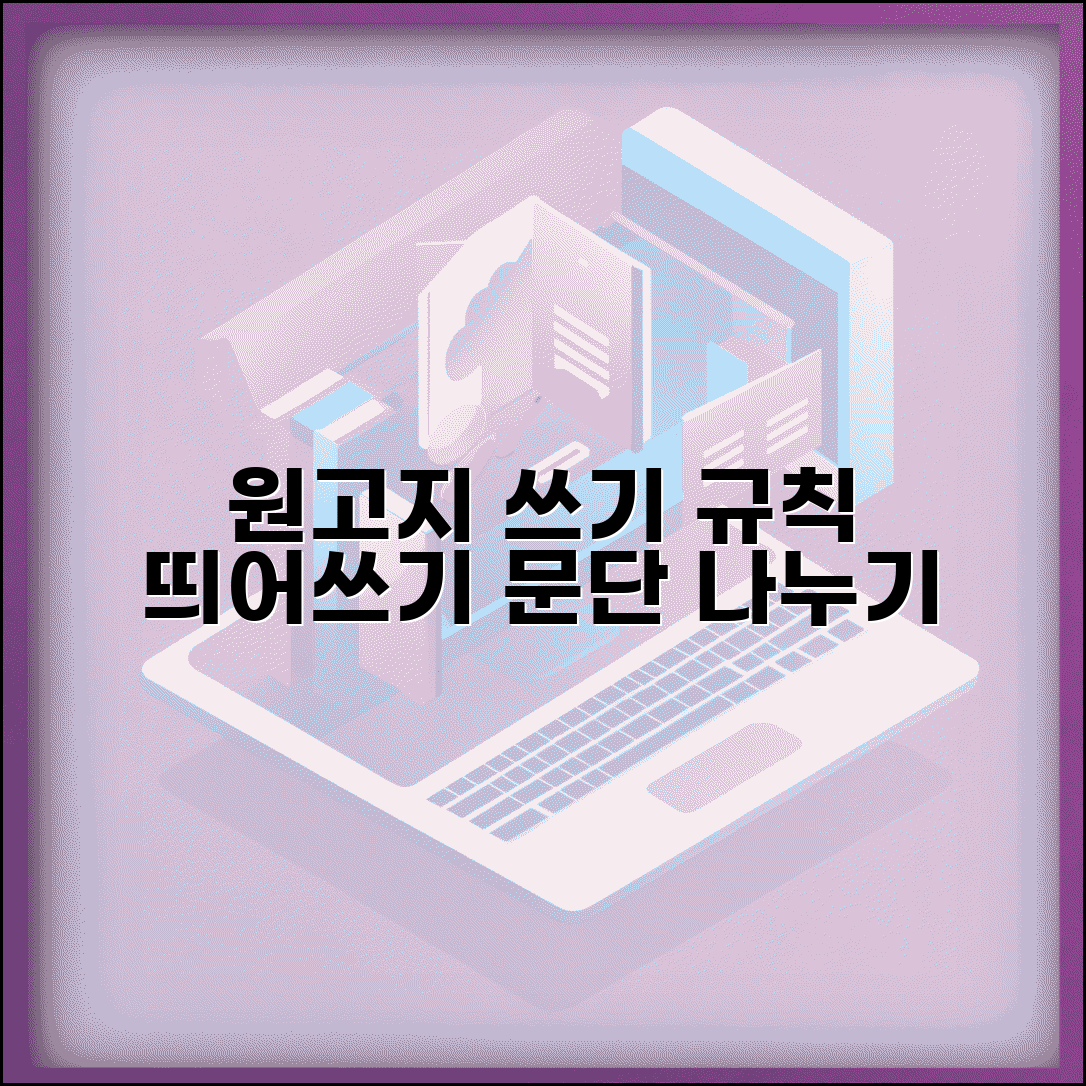 원고지 쓰는 법 규칙과 띄어쓰기 문단 나누기