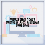 직진차량 진로방해 과실비율 과 처벌 완벽 분석