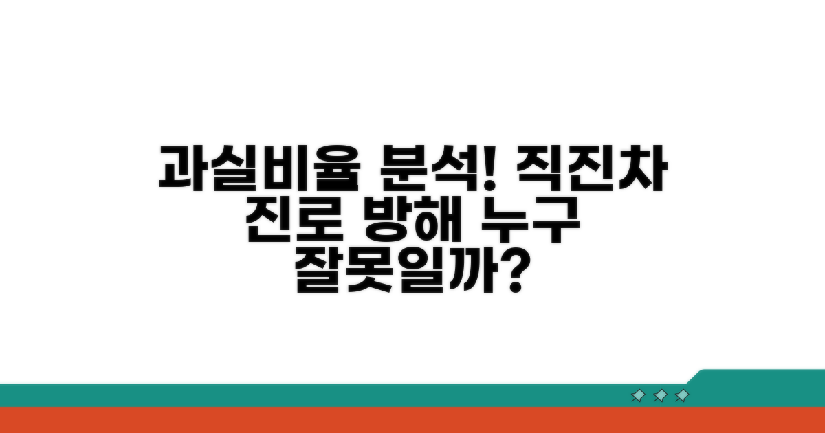 직진차량 진로방해 과실비율 분석