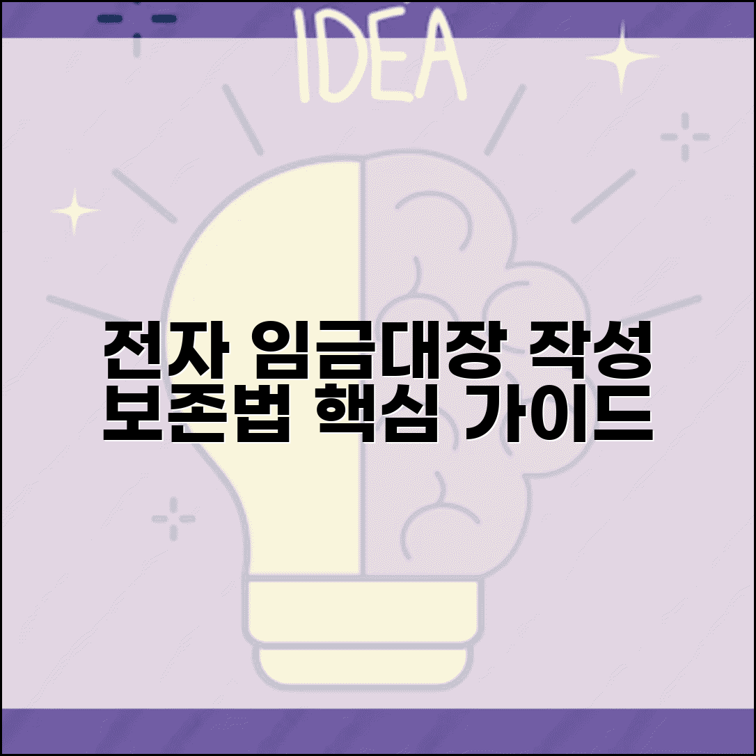 임금대장 작성 방법 전자화 및 법정 보존 기간