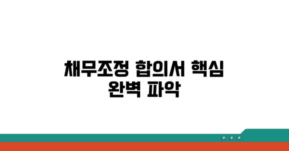 채무조정합의서 양식 핵심 파악