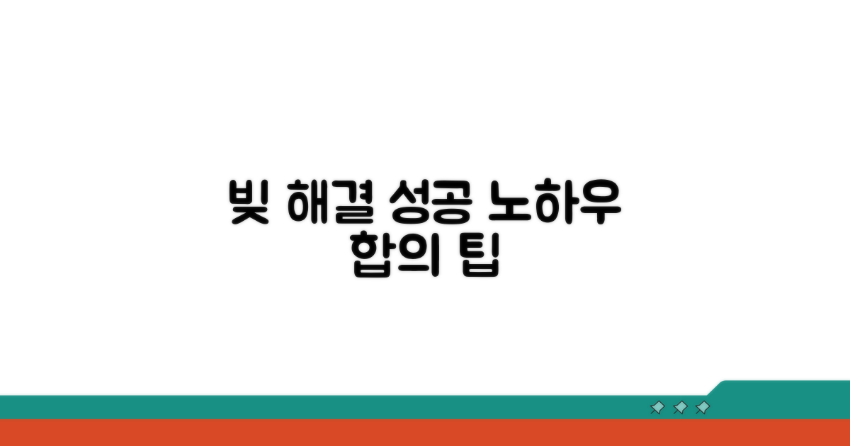 성공적인 채무조정합의를 위한 팁